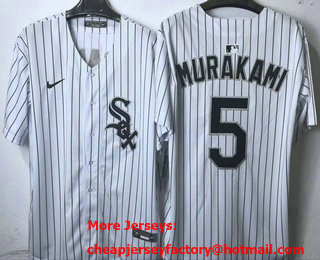 Men's Chicago White Sox #5 Munetaka Murakami White Limited Jersey