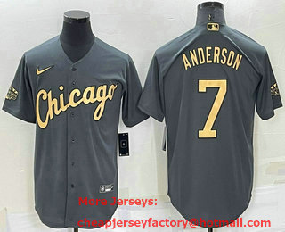 Men's Chicago White Sox #7 Tim Anderson Grey 2022 All Star Stitched Cool Base Nike Jersey