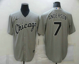 Men's Chicago White Sox #7 Tim Anderson Grey Stitched MLB Cool Base Nike Jersey