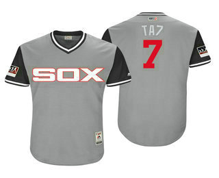 Men's Chicago White Sox #7 Tim Anderson Ta7 Gray-Black 2018 Players' Weekend Authentic Team Jersey