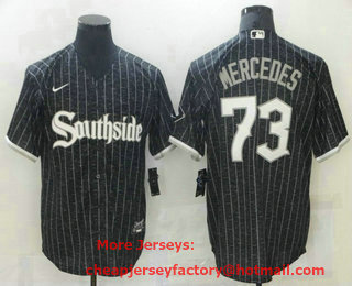 Men's Chicago White Sox #73 Yermin Mercedes Black 2021 City Connect Stitched MLB Cool Base Nike Jersey