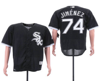 Men's Chicago White Sox #74 Eloy Jimenez Black Stitched MLB Cool Base Jersey