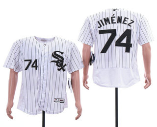 Men's Chicago White Sox #74 Eloy Jimenez White Home Stitched MLB Flex Base Jersey