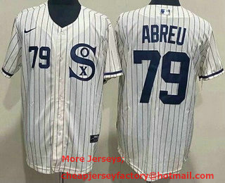 Men's Chicago White Sox #79 Jose Abreu Cream Player Name 2021 Field of Dreams Authentic Jersey