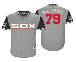 Men's Chicago White Sox #79 Jose Abreu Mal Tiempo Gray-Black 2018 Players' Weekend Authentic Team Jersey
