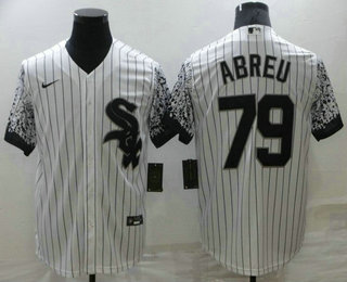 Men's Chicago White Sox #79 Jose Abreu White 2021 City Connect Stitched Cool Base Nike Jersey