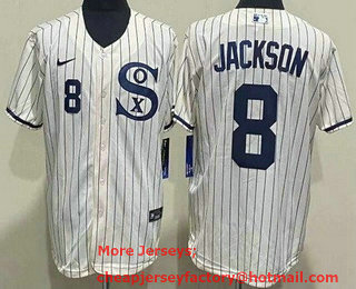 Men's Chicago White Sox #8 Bo Jackson Cream Player Name 2021 Field of Dreams Authentic Jersey