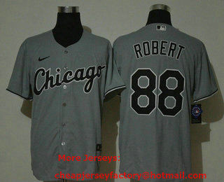 Men's Chicago White Sox #88 Luis Robert Grey Stitched MLB Flex Base Nike Jersey