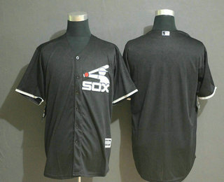 Men's Chicago White Sox Blank Black Stitched MLB Cool Base Jersey