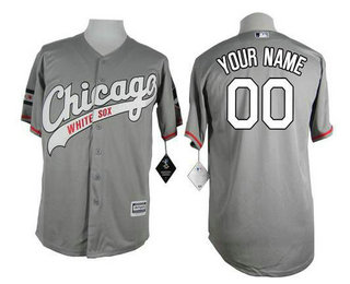 Men's Chicago White Sox Customized 2015 Gray Jersey