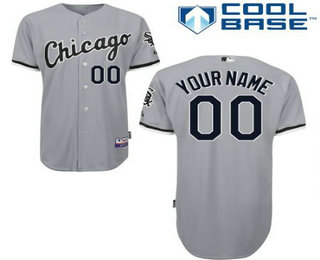 Men's Chicago White Sox Gray Customized Jersey