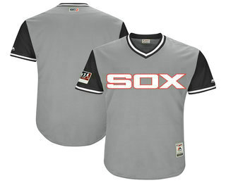 Men's Chicago White Sox Majestic Gray-Black 2018 Players' Weekend Authentic Team Jersey