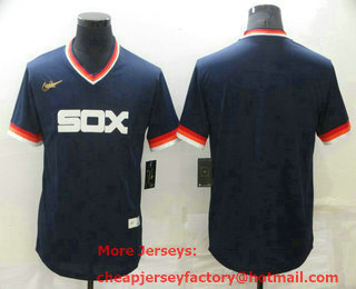 Men's Chicago White Sox Navy Blue Cooperstown Collection Cool Base Stitched Nike Jersey