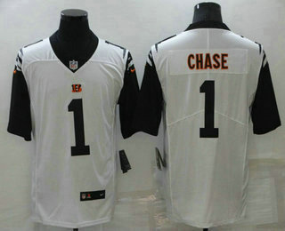 Men's Cincinnati Bengals #1 JaMarr Chase White 2016 Color Rush Stitched NFL Nike Limited Jersey