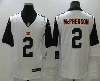 Men's Cincinnati Bengals #2 Evan McPherso White 2016 Color Rush Stitched NFL Nike Limited Jersey