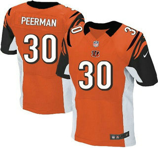 Men's Cincinnati Bengals #30 Cedric Peerman Orange Alternate NFL Nike Elite Jersey
