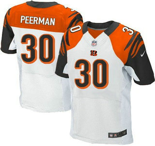 Men's Cincinnati Bengals #30 Cedric PeermanWhite Road NFL Nike Elite Jersey
