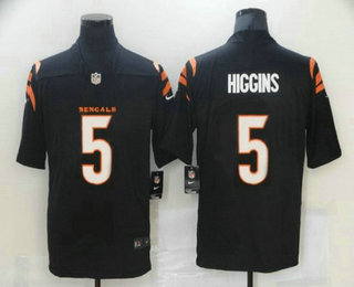 Men's Cincinnati Bengals #5 Tee Higgins Black 2023 Vapor Untouchable Stitched Nike Limited Jersey