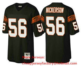 Men's Cincinnati Bengals #56 Hardy Nickerson Black Throwback Legacy Stitched Jersey