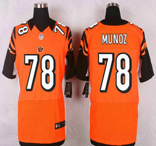 Men's Cincinnati Bengals #78 78 Anthony Munoz Orange Alternate NFL Nike Elite Jersey