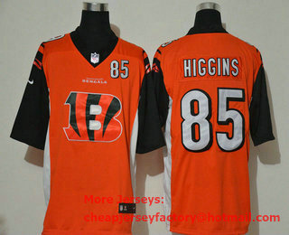 Men's Cincinnati Bengals #85 Tee Higgins 2020 Team Logo Number Vapor Untouchable Stitched NFL Nike Fashion Limited Jersey