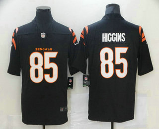 Men's Cincinnati Bengals #85 Tee Higgins NEW Black 2021 Vapor Untouchable Stitched NFL Nike Limited Jersey