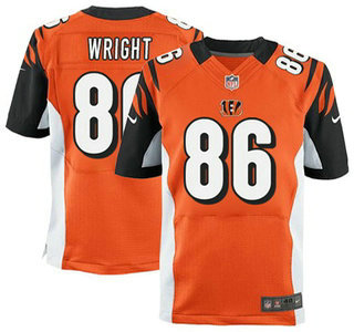 Men's Cincinnati Bengals #86 James Wright Orange Alternate NFL Nike Elite Jersey
