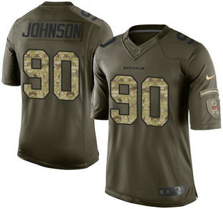 Men's Cincinnati Bengals #90 Michael Johnson Green Men's Stitched NFL Limited Salute to Service Jersey