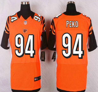 Men's Cincinnati Bengals #94 Domata Peko Orange Alternate NFL Nike Elite Jersey