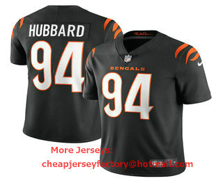 Men's Cincinnati Bengals #94 Sam Hubbard 2021 Black Vapor Untouchable Limited Stitched NFL Jersey