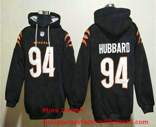 Men's Cincinnati Bengals #94 Sam Hubbard Black Pullover Hoodie