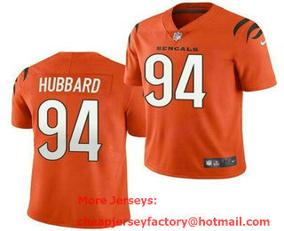 Men's Cincinnati Bengals #94 Sam Hubbard Limited Orange Vapor Jersey