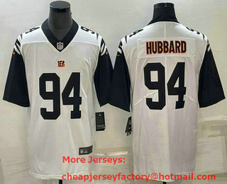 Men's Cincinnati Bengals #94 Sam Hubbard White Color Rush Stitched Jersey