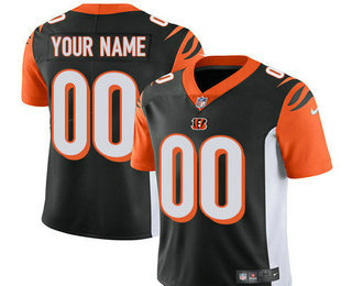 Men's Cincinnati Bengals Custom Vapor Untouchable Black Team Color NFL Nike Limited Jersey