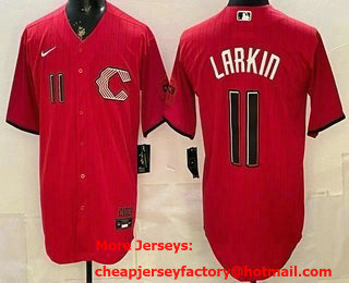 Men's Cincinnati Reds #11 Barry Larkin Red 2026 City Connect Stadium Jersey