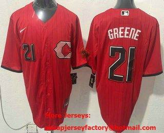 Men's Cincinnati Reds #21 Hunter Greene Red 2026 City Connect Stadium Jersey