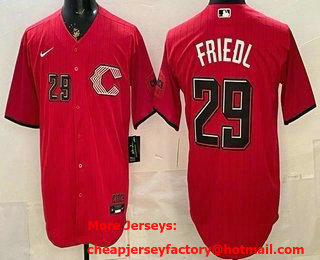 Men's Cincinnati Reds #29 TJ Friedl Red 2026 City Connect Stadium Jersey