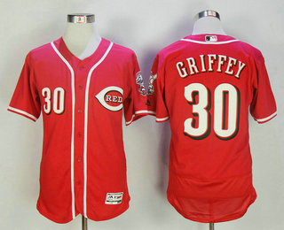 Men's Cincinnati Reds #30 Ken Griffey Jr Retired Red Stitched MLB Flex Base Jersey