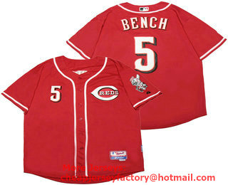 Men's Cincinnati Reds #5 Johnny Bench Red Cool Base Stitched MLB Jersey