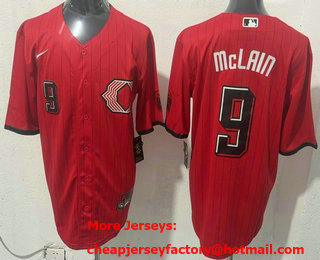 Men's Cincinnati Reds #9 Matt McLain Red 2026 City Connect Stadium Jersey