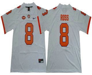 Men's Clemson Tigers #8 Justyn Ross White 2017 Vapor Untouchable Stitched Nike NCAA Jersey