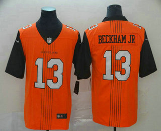 Men's Cleveland Browns #13 Odell Beckham Jr Brown 2019 City Edition Vapor Stitched NFL Nike Limited Jersey