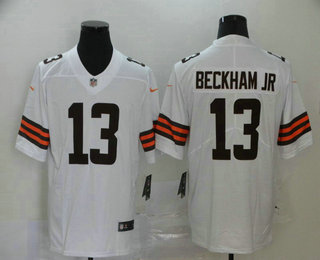 Men's Cleveland Browns #13 Odell Beckham Jr White 2020 NEW Vapor Untouchable Stitched NFL Nike Limited Jersey