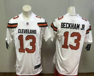 Men's Cleveland Browns #13 Odell Beckham Jr White Stitched NFL Nike Game Jersey