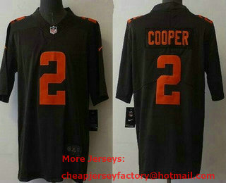 Men's Cleveland Browns #2 Amari Cooper Brown 2021 Color Rush Stitched NFL Nike Limited Jersey