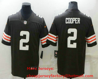 Men's Cleveland Browns #2 Amari Cooper Brown 2022 NEW Vapor Untouchable Stitched NFL Nike Limited Jersey