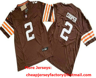 Men's Cleveland Browns #2 Amari Cooper Limited Brown FUSE Vapor Jersey