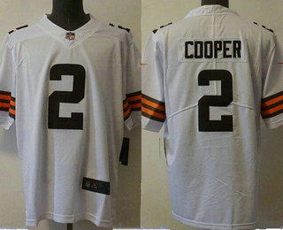 Men's Cleveland Browns #2 Amari Cooper White 2022 NEW Vapor Untouchable Stitched NFL Nike Limited Jersey
