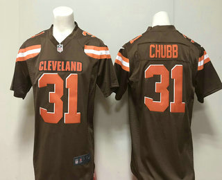 Men's Cleveland Browns #31 Nick Chubb Brown Team Color 2018 Vapor Untouchable Stitched NFL Nike Limited Jersey
