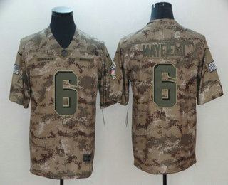 Men's Cleveland Browns #6 Baker Mayfield 2018 Camo Salute to Service Stitched NFL Nike Limited Jersey